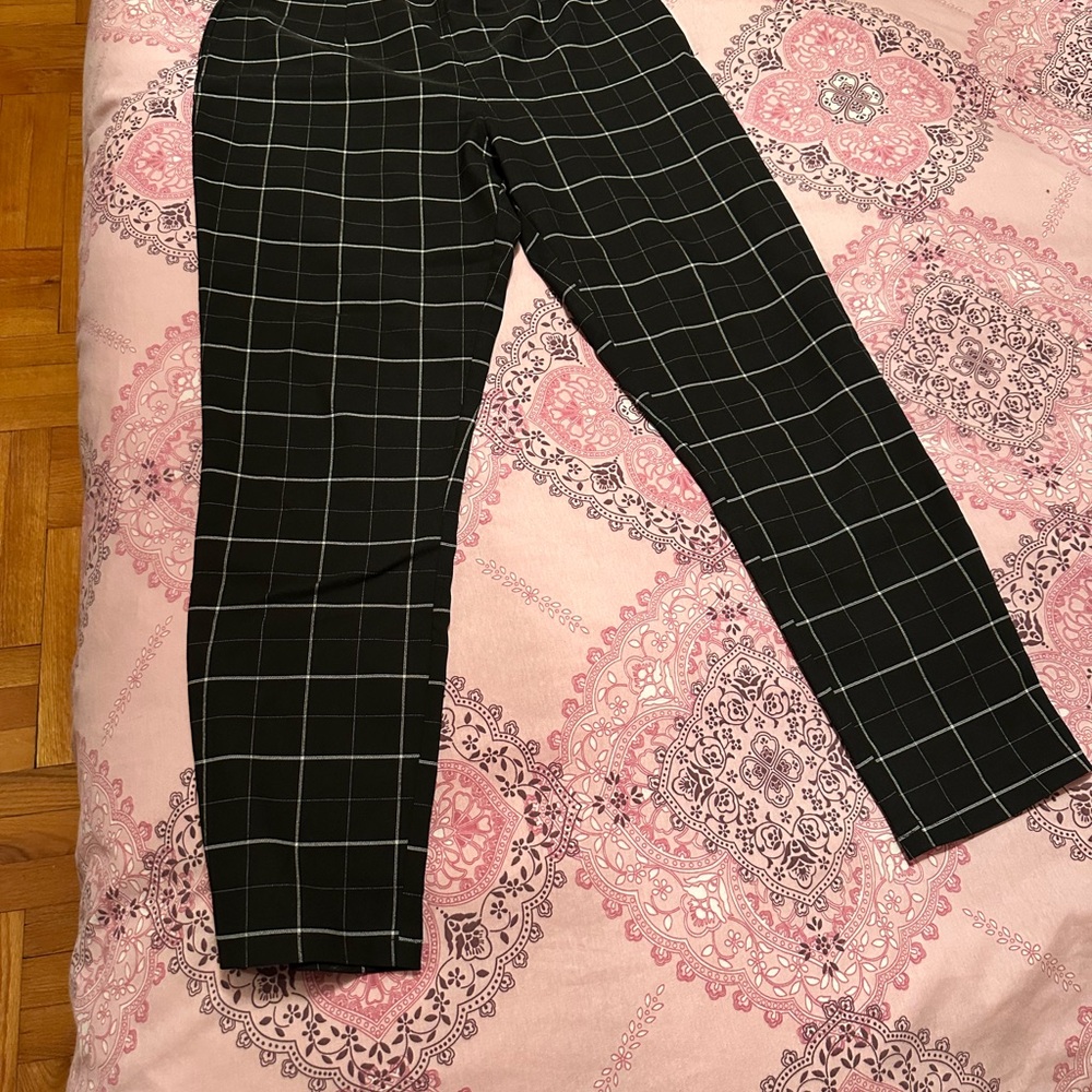 Calvin Klein Black and White Patterned Trousers